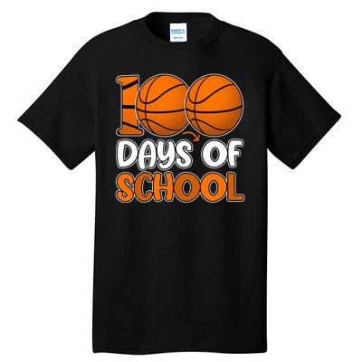 100 Days Of School Basketball Fan Cute Tall T-Shirt