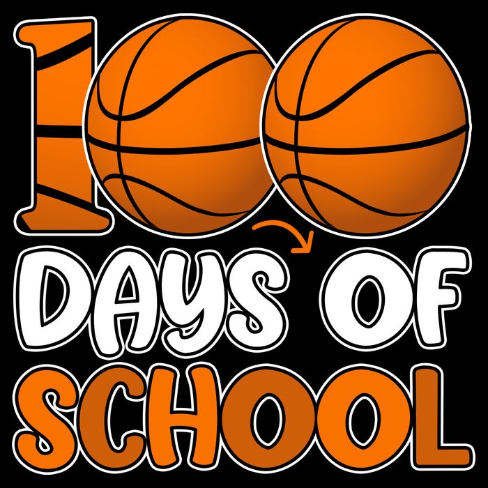 100 Days Of School Basketball Fan Cute Drawstring Bag