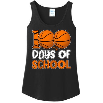 100 Days Of School Basketball Fan Cute Ladies Essential Tank