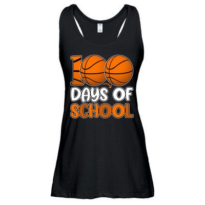 100 Days Of School Basketball Fan Cute Ladies Essential Flowy Tank