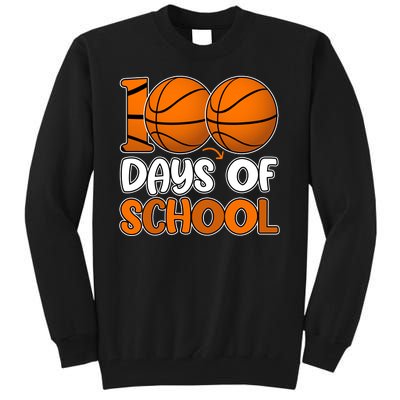 100 Days Of School Basketball Fan Cute Tall Sweatshirt