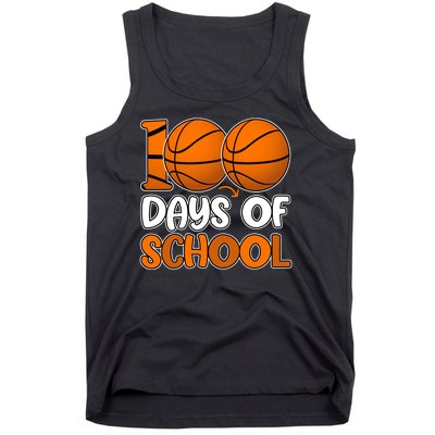 100 Days Of School Basketball Fan Cute Tank Top