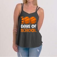 100 Days Of School Basketball Fan Cute Women's Strappy Tank