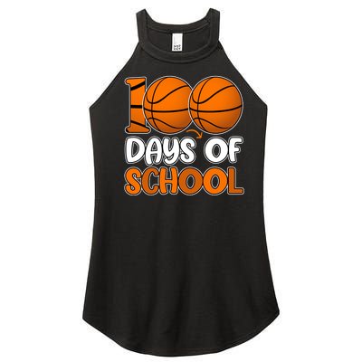 100 Days Of School Basketball Fan Cute Women’s Perfect Tri Rocker Tank