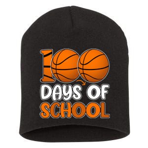 100 Days Of School Basketball Fan Cute Short Acrylic Beanie