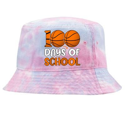 100 Days Of School Basketball Fan Cute Tie-Dyed Bucket Hat