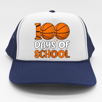 100 Days Of School Basketball Fan Cute Trucker Hat