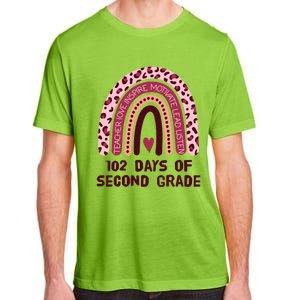 102 Day Of 2Nd Grade Rainbow 102 Day Of Second Grade Gift Adult ChromaSoft Performance T-Shirt