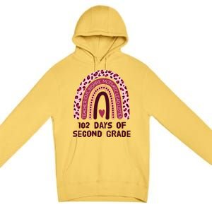 102 Day Of 2Nd Grade Rainbow 102 Day Of Second Grade Gift Premium Pullover Hoodie