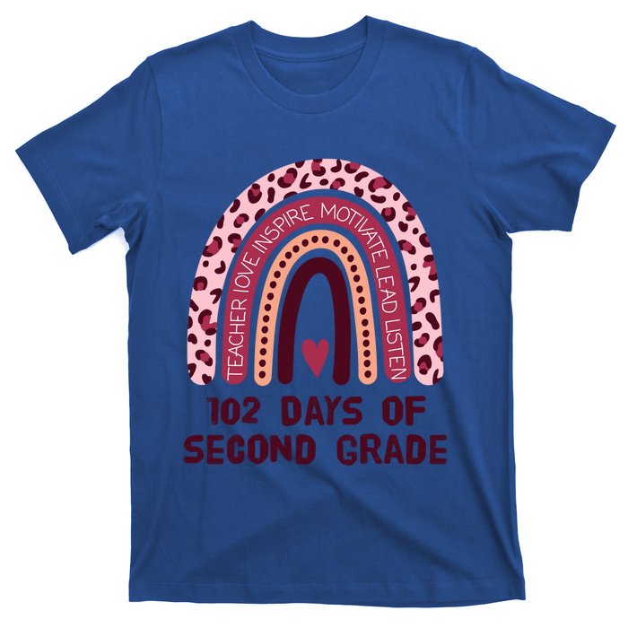 102 Day Of 2Nd Grade Rainbow 102 Day Of Second Grade Gift T-Shirt