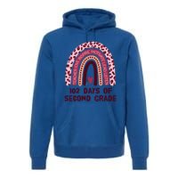 102 Day Of 2Nd Grade Rainbow 102 Day Of Second Grade Gift Premium Hoodie