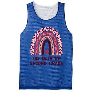 102 Day Of 2Nd Grade Rainbow 102 Day Of Second Grade Gift Mesh Reversible Basketball Jersey Tank