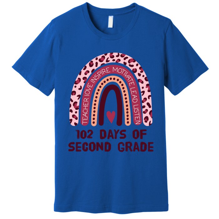 102 Day Of 2Nd Grade Rainbow 102 Day Of Second Grade Gift Premium T-Shirt