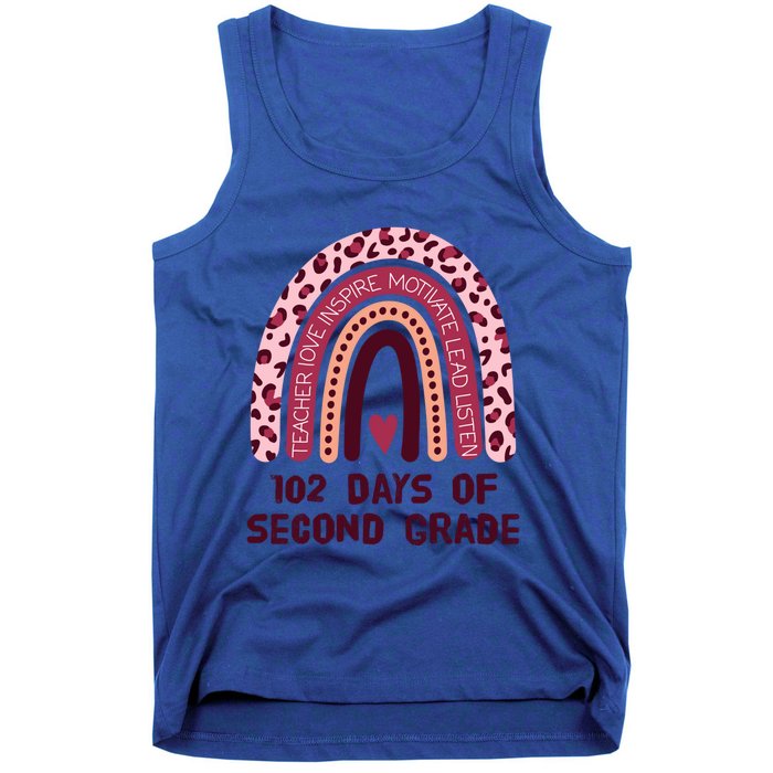 102 Day Of 2Nd Grade Rainbow 102 Day Of Second Grade Gift Tank Top