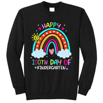 100th Day Of Kindergarten School Rainbow 100 Days Smarter Sweatshirt