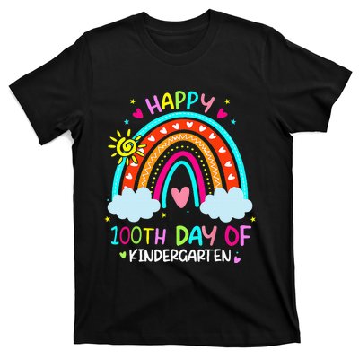 100th Day Of Kindergarten School Rainbow 100 Days Smarter T-Shirt