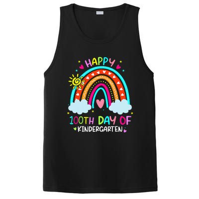 100th Day Of Kindergarten School Rainbow 100 Days Smarter PosiCharge Competitor Tank