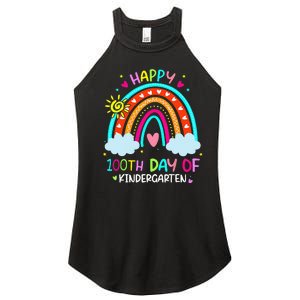 100th Day Of Kindergarten School Rainbow 100 Days Smarter Women’s Perfect Tri Rocker Tank