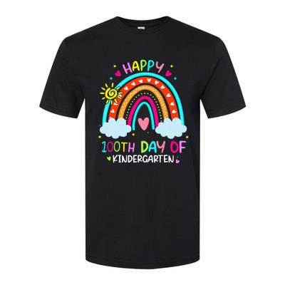 100th Day Of Kindergarten School Rainbow 100 Days Smarter Softstyle CVC T-Shirt