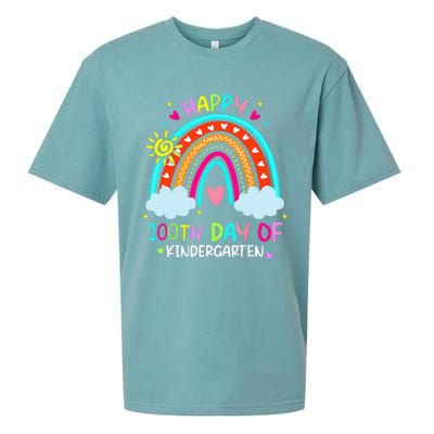 100th Day Of Kindergarten School Rainbow 100 Days Smarter Sueded Cloud Jersey T-Shirt