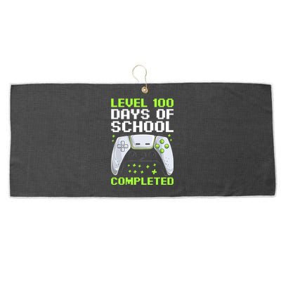 100 Days Of School Gamer Large Microfiber Waffle Golf Towel