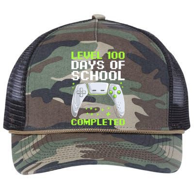 100 Days Of School Gamer Retro Rope Trucker Hat Cap