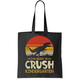 1st Day Of Kindergarten Im Ready To Crush Dinosaur Boy Tote Bag