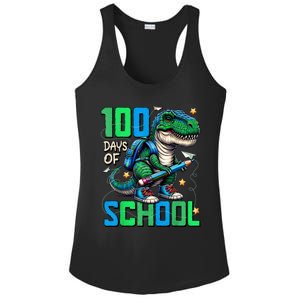 100 Days Of School Trex 100 Days Smarter 100th Day Of School Ladies PosiCharge Competitor Racerback Tank