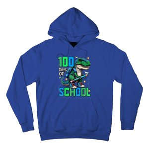 100 Days Of School Trex 100 Days Smarter 100th Day Of School Hoodie