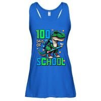 100 Days Of School Trex 100 Days Smarter 100th Day Of School Ladies Essential Flowy Tank