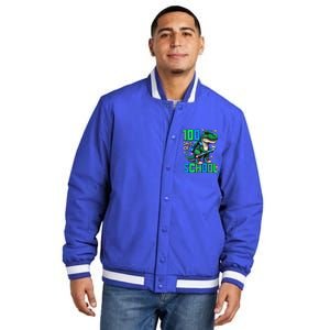 100 Days Of School Trex 100 Days Smarter 100th Day Of School Insulated Varsity Jacket