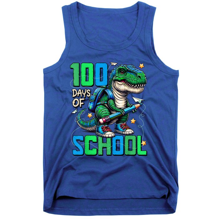 100 Days Of School Trex 100 Days Smarter 100th Day Of School Tank Top