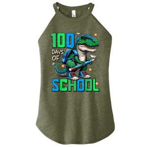 100 Days Of School Trex 100 Days Smarter 100th Day Of School Women's Perfect Tri Rocker Tank