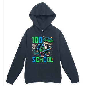 100 Days Of School Trex 100 Days Smarter 100th Day Of School Urban Pullover Hoodie