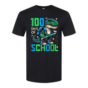 100 Days Of School Trex 100 Days Smarter 100th Day Of School Softstyle CVC T-Shirt