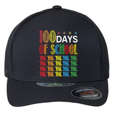 100 Day Of School Flexfit Unipanel Trucker Cap