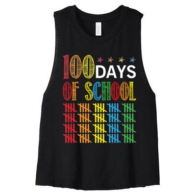 100 Day Of School Women's Racerback Cropped Tank