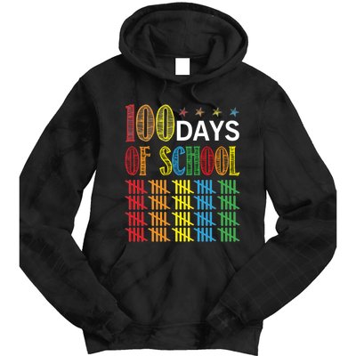 100 Day Of School Tie Dye Hoodie