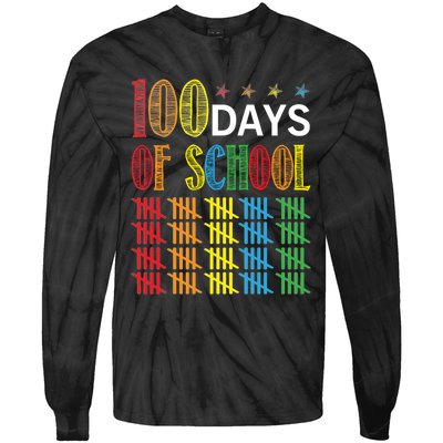 100 Day Of School Tie-Dye Long Sleeve Shirt