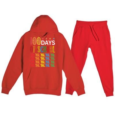 100 Day Of School Premium Hooded Sweatsuit Set