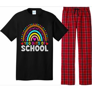 100 Days Of School Rainbow 100 Days Smarter Teacher Student Pajama Set