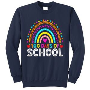 100 Days Of School Rainbow 100 Days Smarter Teacher Student Sweatshirt