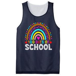 100 Days Of School Rainbow 100 Days Smarter Teacher Student Mesh Reversible Basketball Jersey Tank