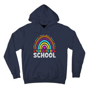 100 Days Of School Rainbow 100 Days Smarter Teacher Student Tall Hoodie