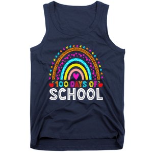 100 Days Of School Rainbow 100 Days Smarter Teacher Student Tank Top