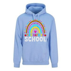 100 Days Of School Rainbow 100 Days Smarter Teacher Student Unisex Surf Hoodie