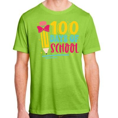 100 Days Of School Cute Education Adult ChromaSoft Performance T-Shirt