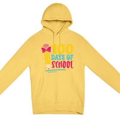 100 Days Of School Cute Education Premium Pullover Hoodie