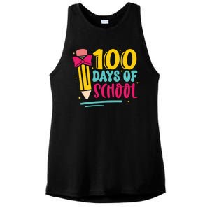 100 Days Of School Cute Education Ladies PosiCharge Tri-Blend Wicking Tank