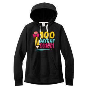 100 Days Of School Cute Education Women's Fleece Hoodie